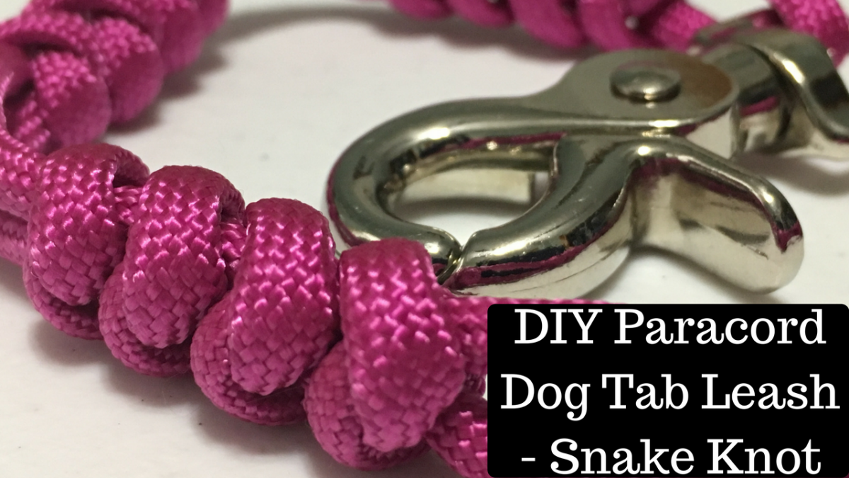 diy paracord dog tab leash snake knot