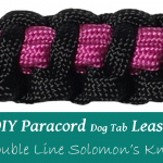 Paracord dog tab leash double line solomons knot