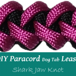 DIY Paracord Dog Tab Leash Shark Jaw Knot