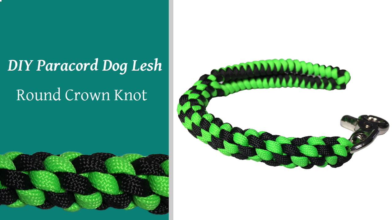DIY Paracord Dog Leash Round Crown Knot