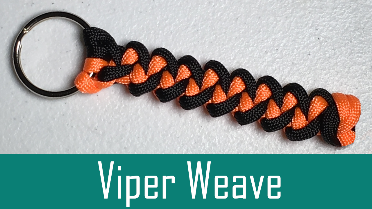 Paracord Viper Weave Keychain - Paw-Palz