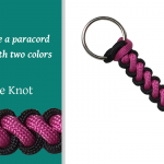how to make a paracord keychain with two colors